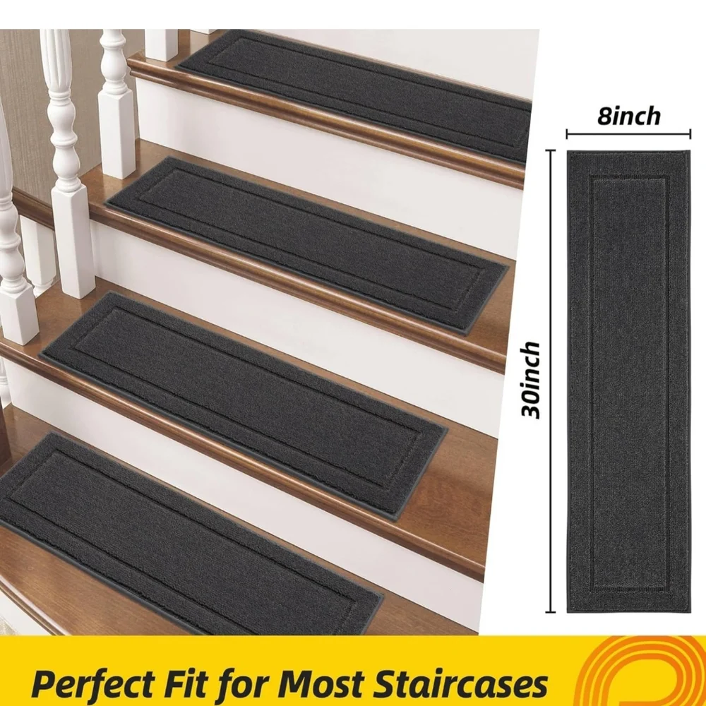 Non-Slip Stair Treads for Wooden Steps Indoor, 14 Pack 8